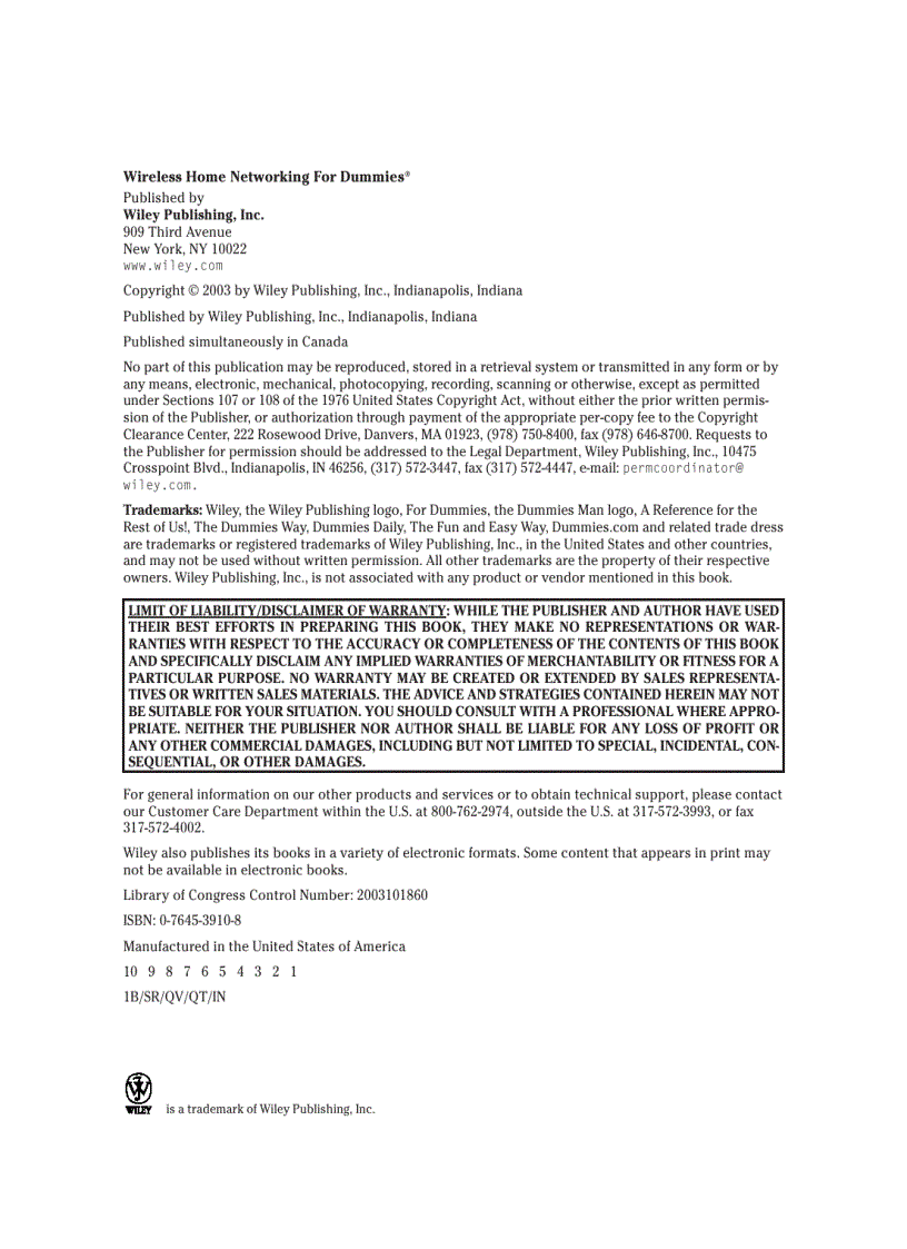 image for page Wireless Home Networking for Dummies