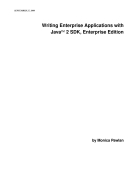 Writing Enterprise Applications with Java 2 SDK Enterprise Edition