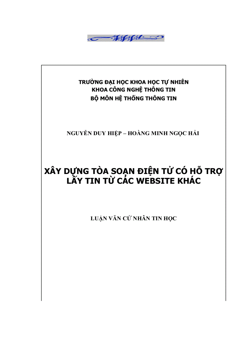 image for page Xây dựng tòa soạn điện tử có hỗ trợ lấy tin từ các website khác 1