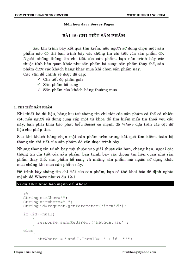 image for page Xây dựng ứng dụng Web với JSP