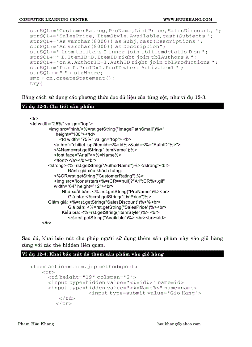 image for page Xây dựng ứng dụng Web với JSP
