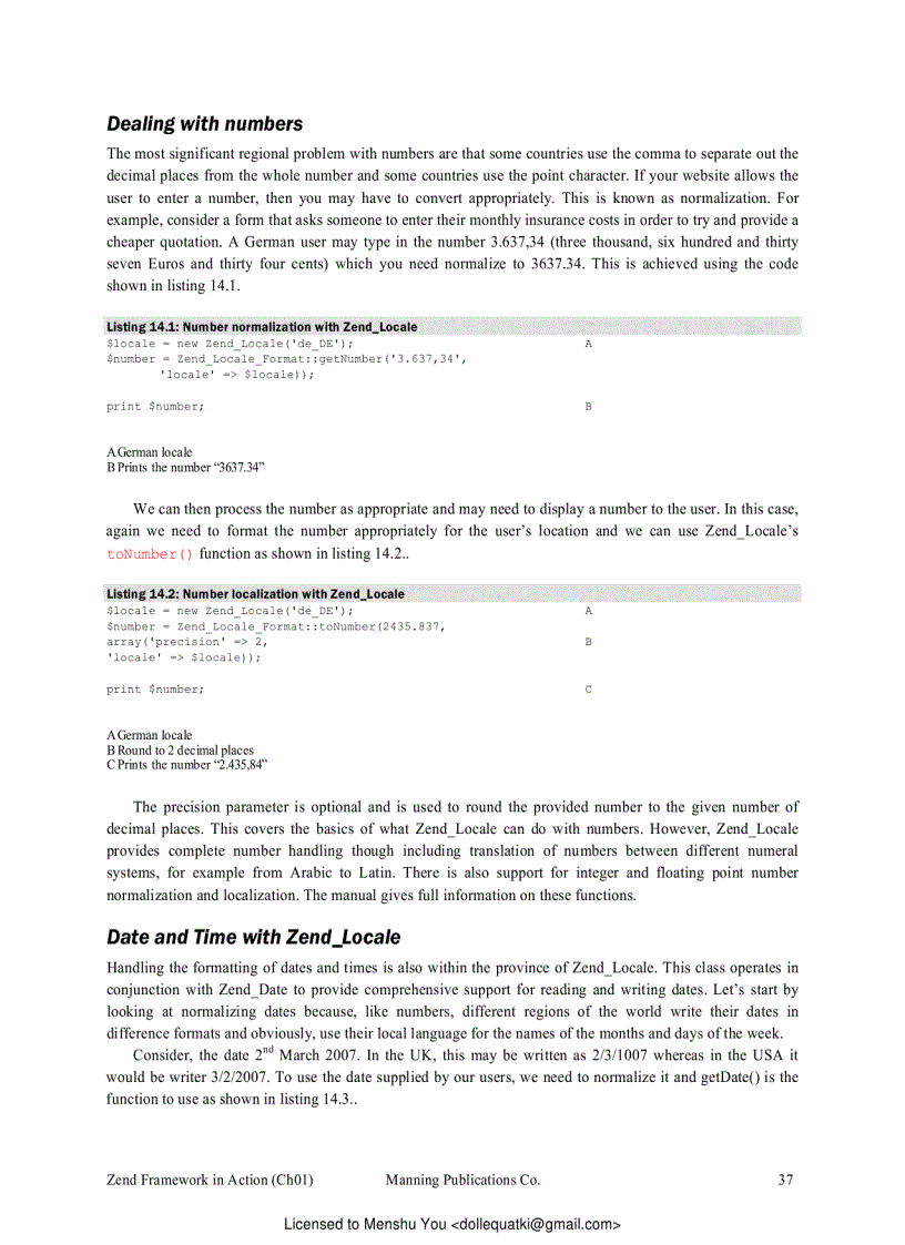 image for page Zend Framework in Action