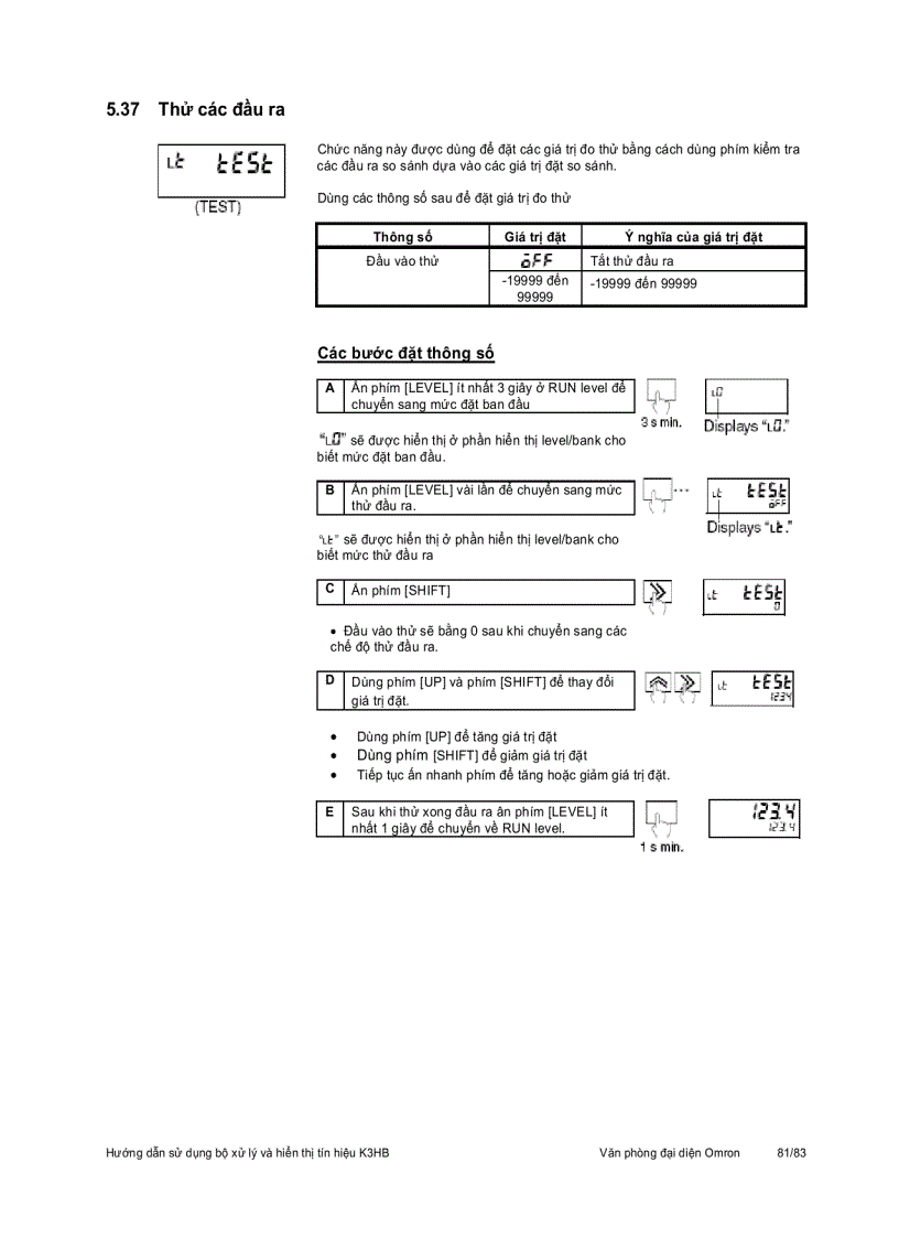 image for page Hướng dẫn sử dụng Bộ Xử Lý và Hiển Thị Tín Hiệu K3HB
