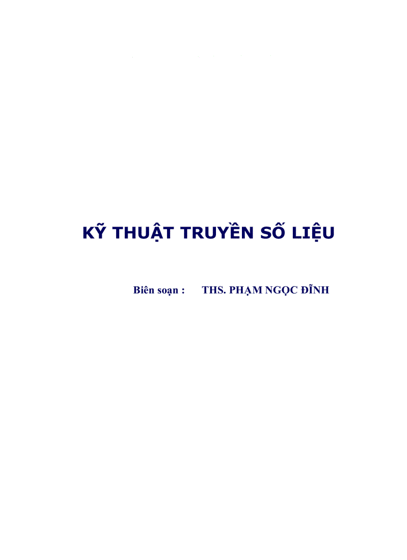 Kỹ thuật truyền số liệu