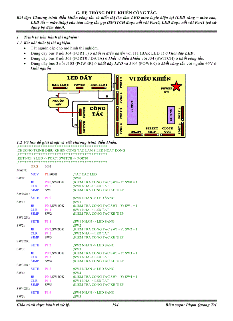 image for page Thí nghiệm thực hành vi điều khiển MCS 51