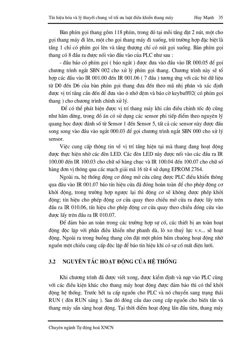 image for page Ứng Dụng PLC Cho Hệ Thống Khống Chế Điều Khiển Thang Máy