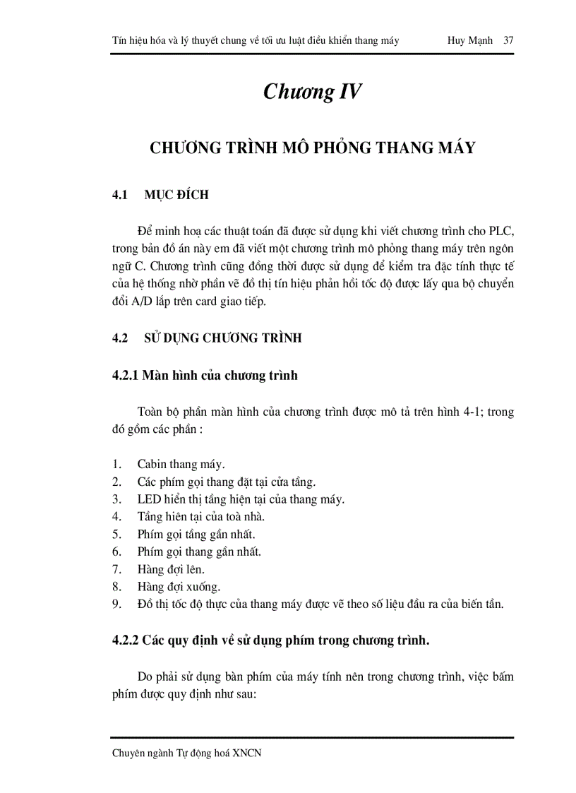 image for page Ứng Dụng PLC Cho Hệ Thống Khống Chế Điều Khiển Thang Máy