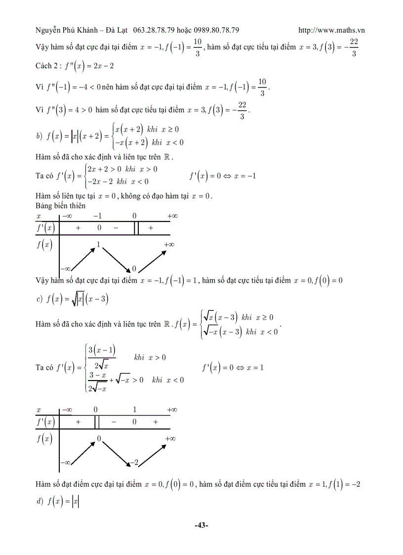 image for page Các bài toán cực trị của hàm số