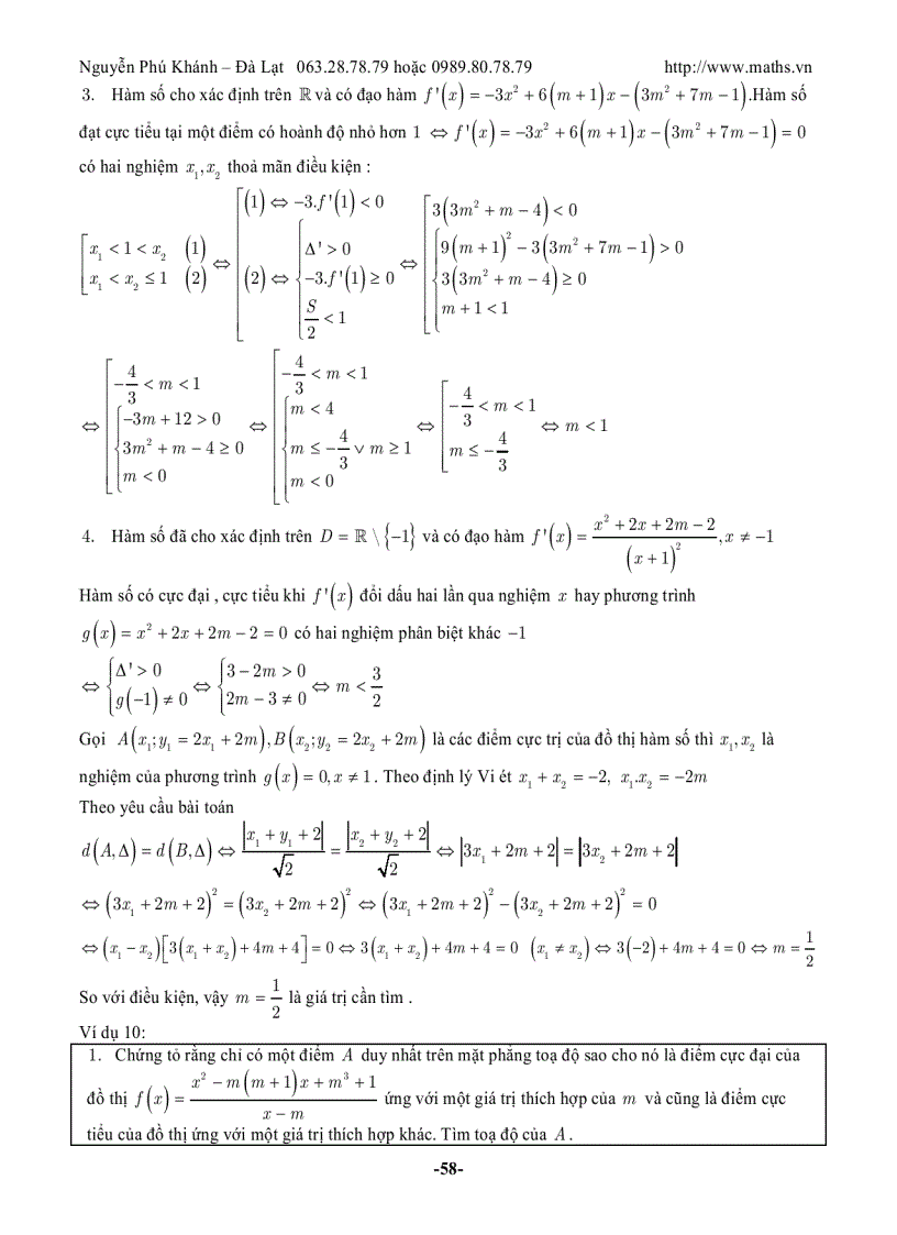 image for page Các bài toán cực trị của hàm số