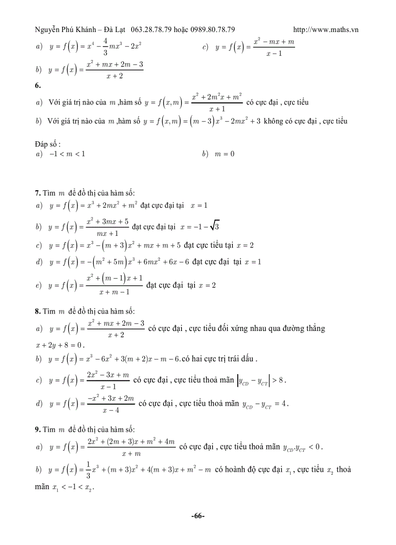 image for page Các bài toán cực trị của hàm số