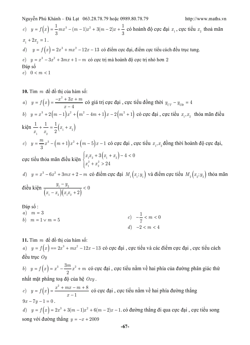 image for page Các bài toán cực trị của hàm số