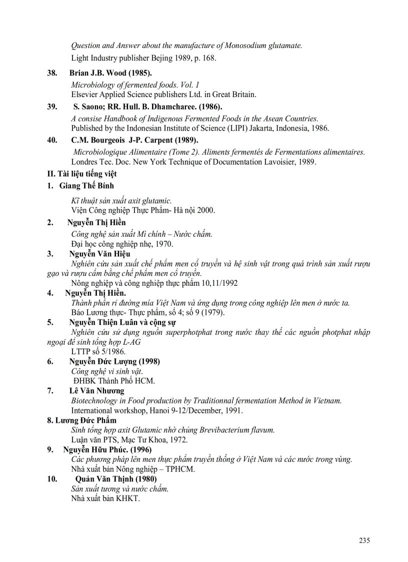 image for page Công nghệ sản xuất mì chính và các sản phẩm lên men cổ truyền