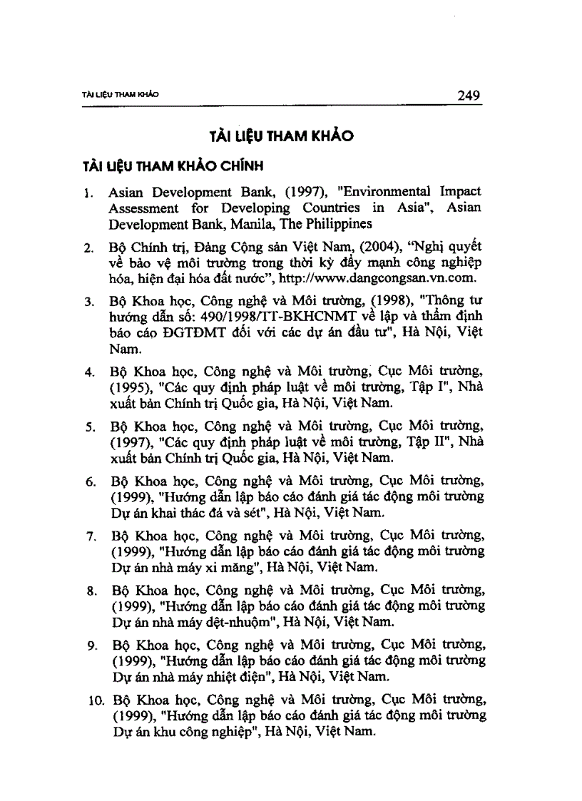 image for page Đánh giá tác động môi trường các dự án phát triển