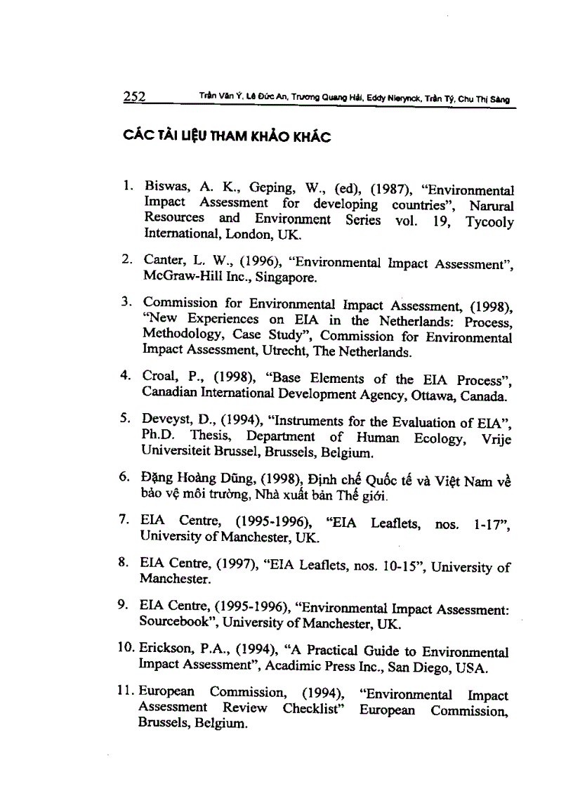 image for page Đánh giá tác động môi trường các dự án phát triển