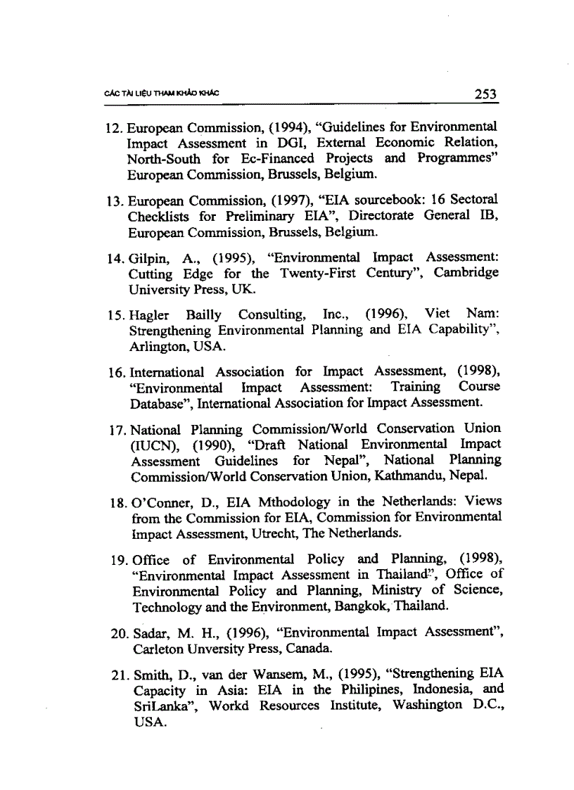 image for page Đánh giá tác động môi trường các dự án phát triển