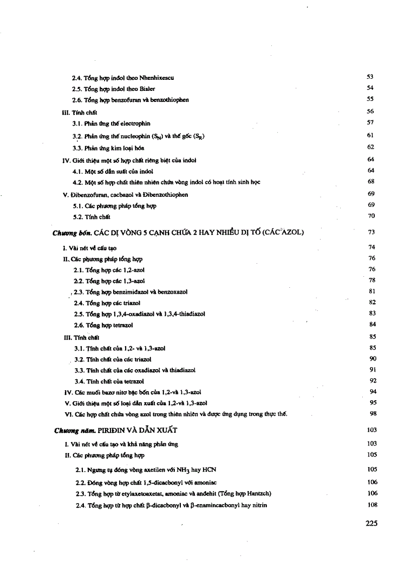 image for page Hóa học các hợp chất dị vòng