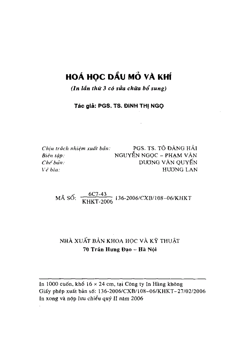 image for page Hóa học dầu mỏ và khí NXB Kỹ Thuật 2006