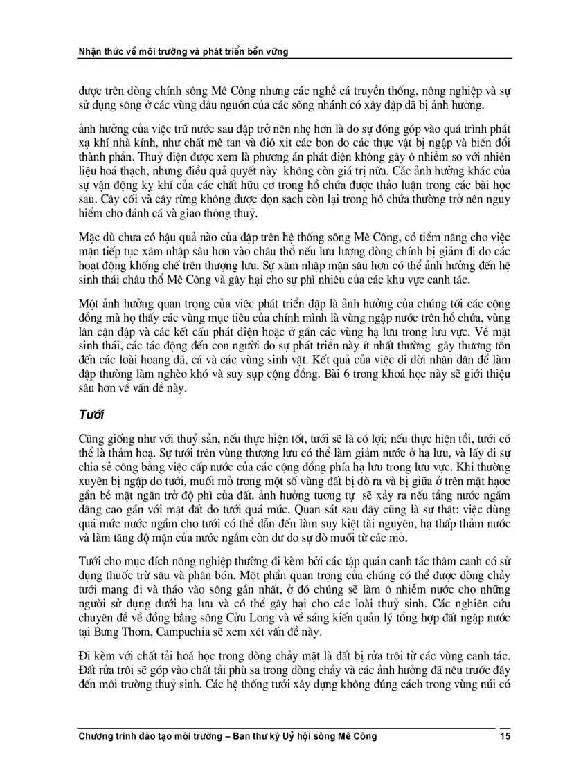 image for page Phát triển bền vững và nhận thức về môi trường