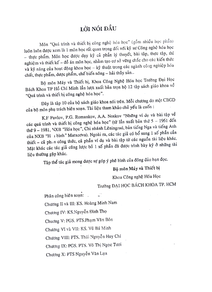 image for page Quá trình và thiết bị công nghệ hóa học tập 10