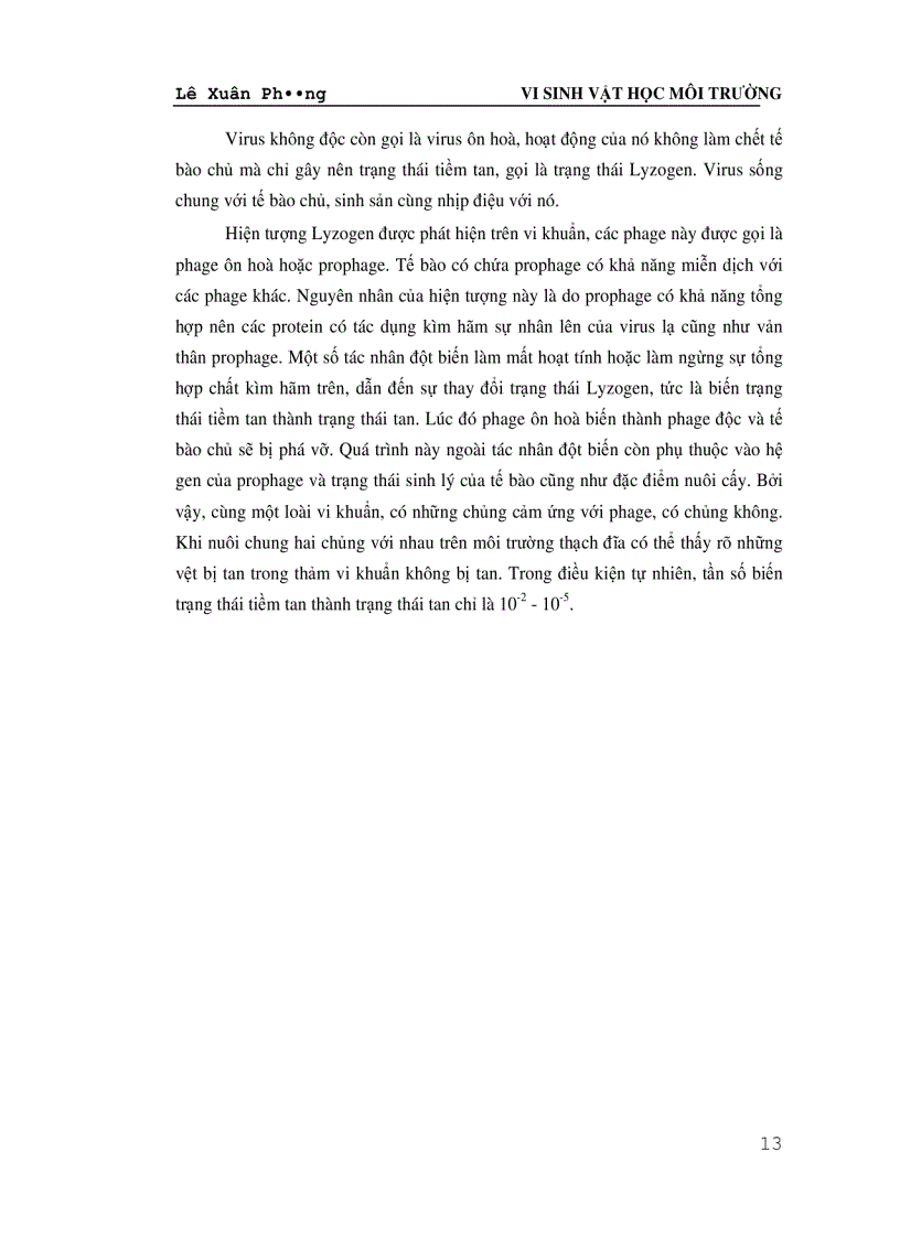 image for page Vi Sinh Vật Học Môi Trường