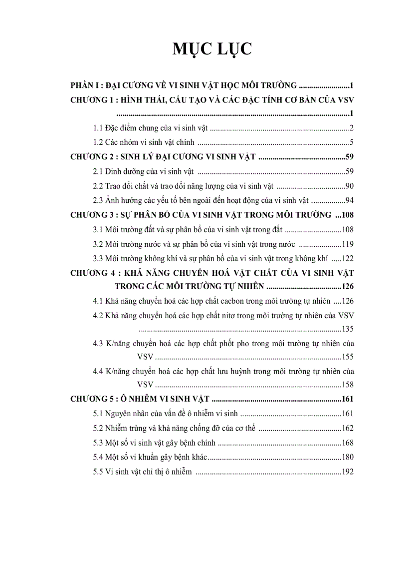 image for page Vi Sinh Vật Học Môi Trường