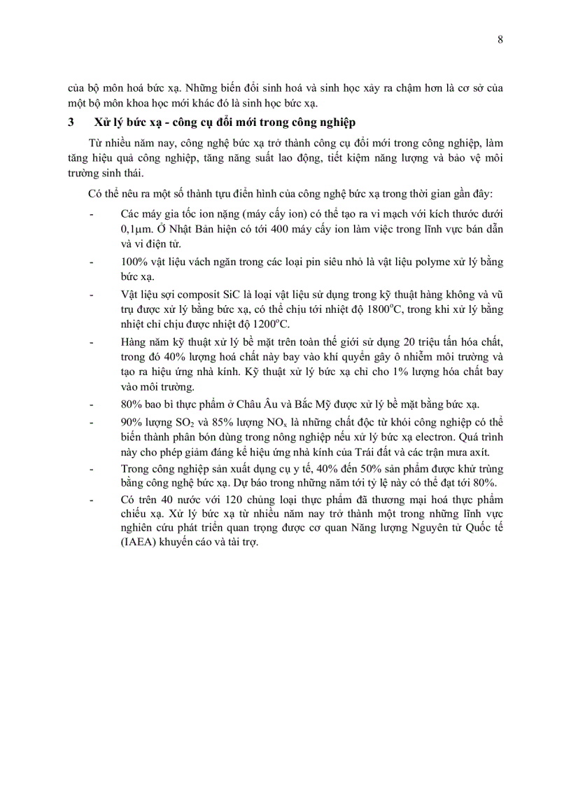 image for page Xử lý bức xạ và cơ sở của công nghệ bức xạ