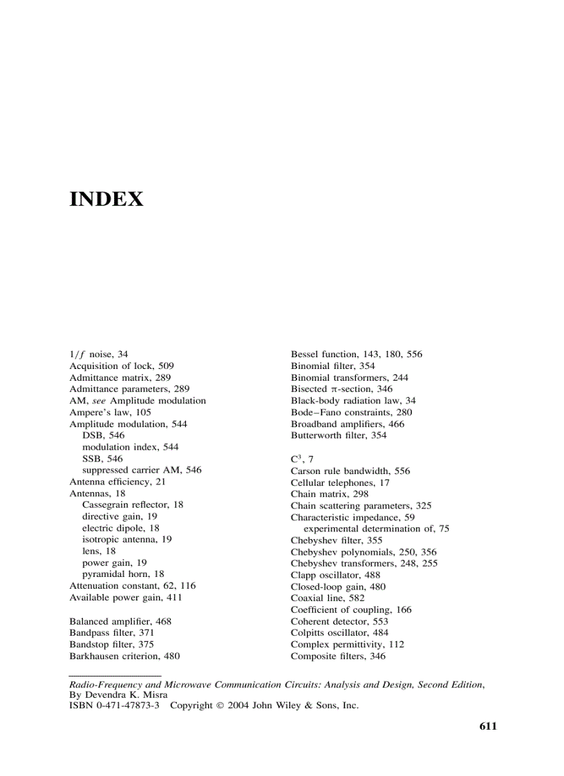 image for page Radio Frequency and Microwave Communication Circuits Analysis and Design