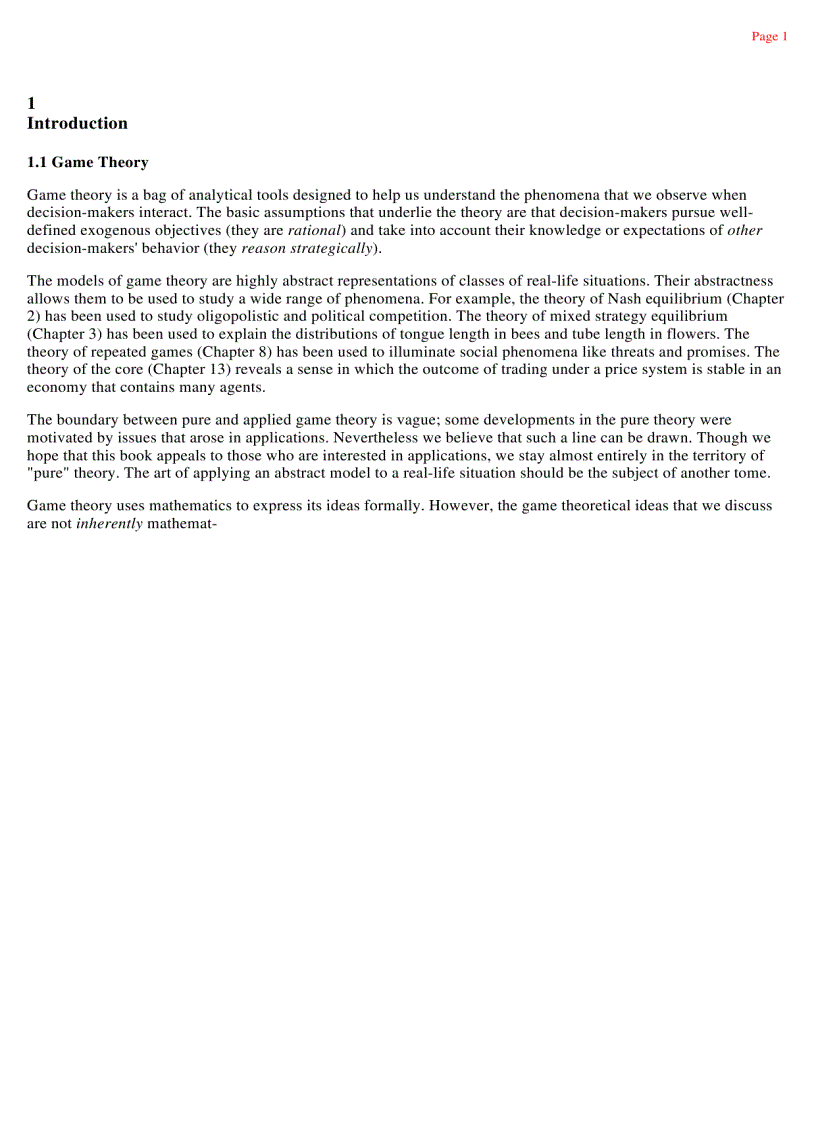 image for page A Course in Game Theory