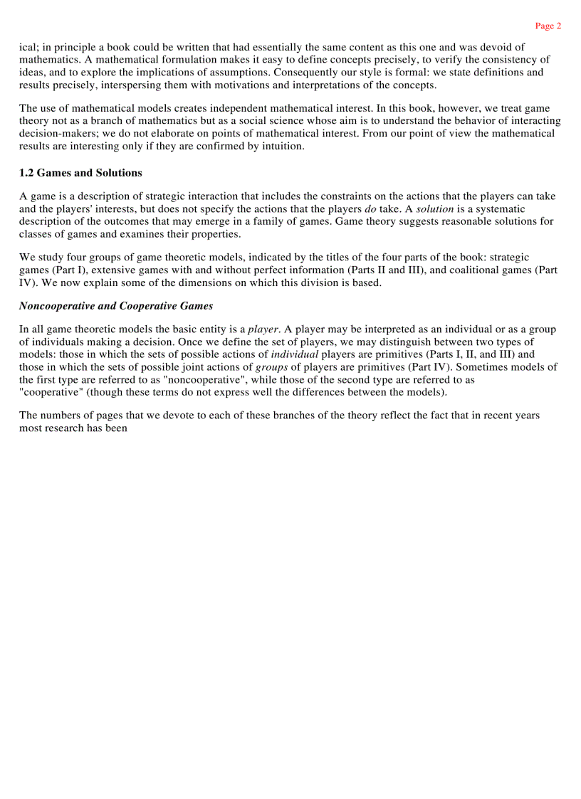 image for page A Course in Game Theory