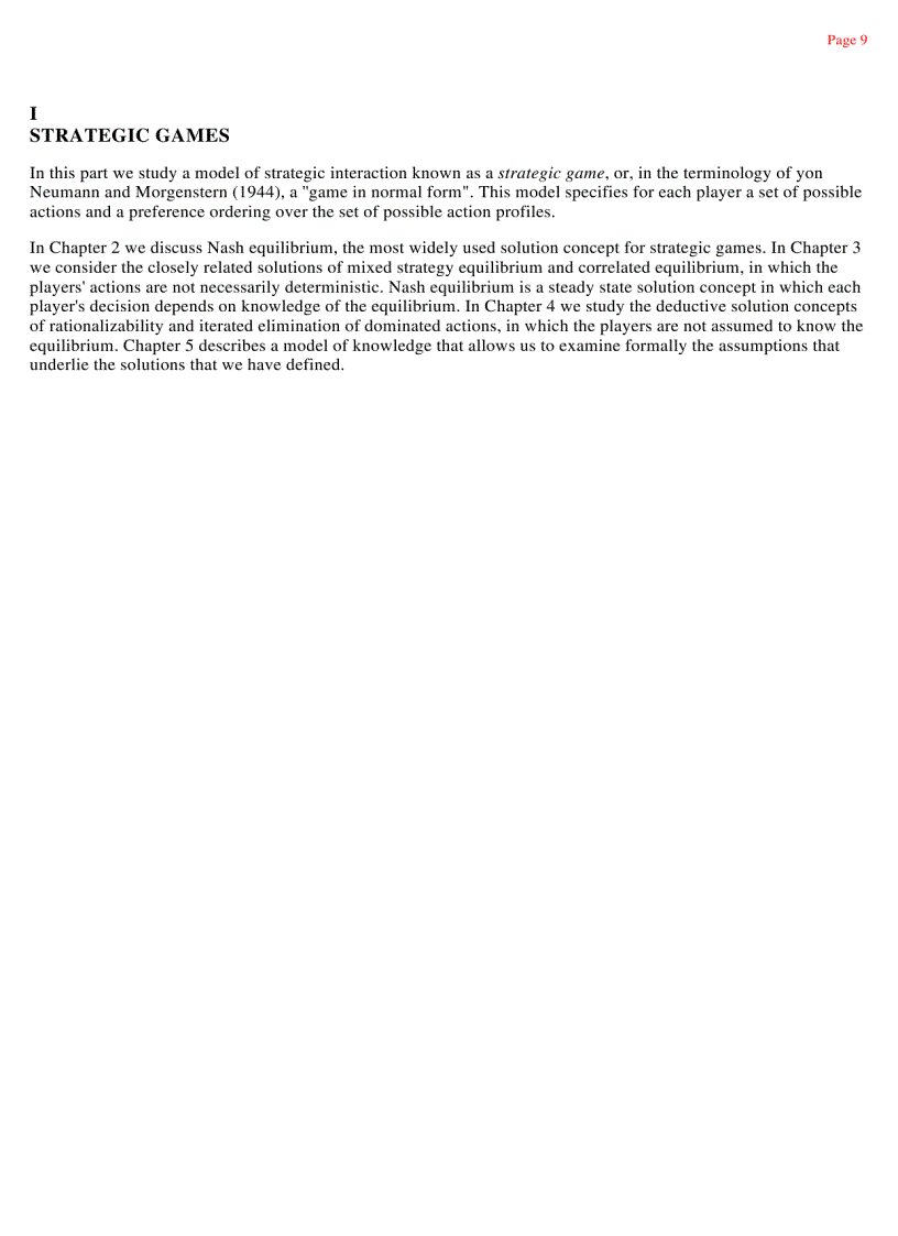 image for page A Course in Game Theory