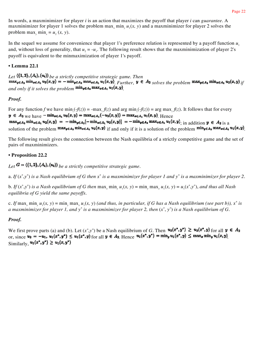 image for page A Course in Game Theory