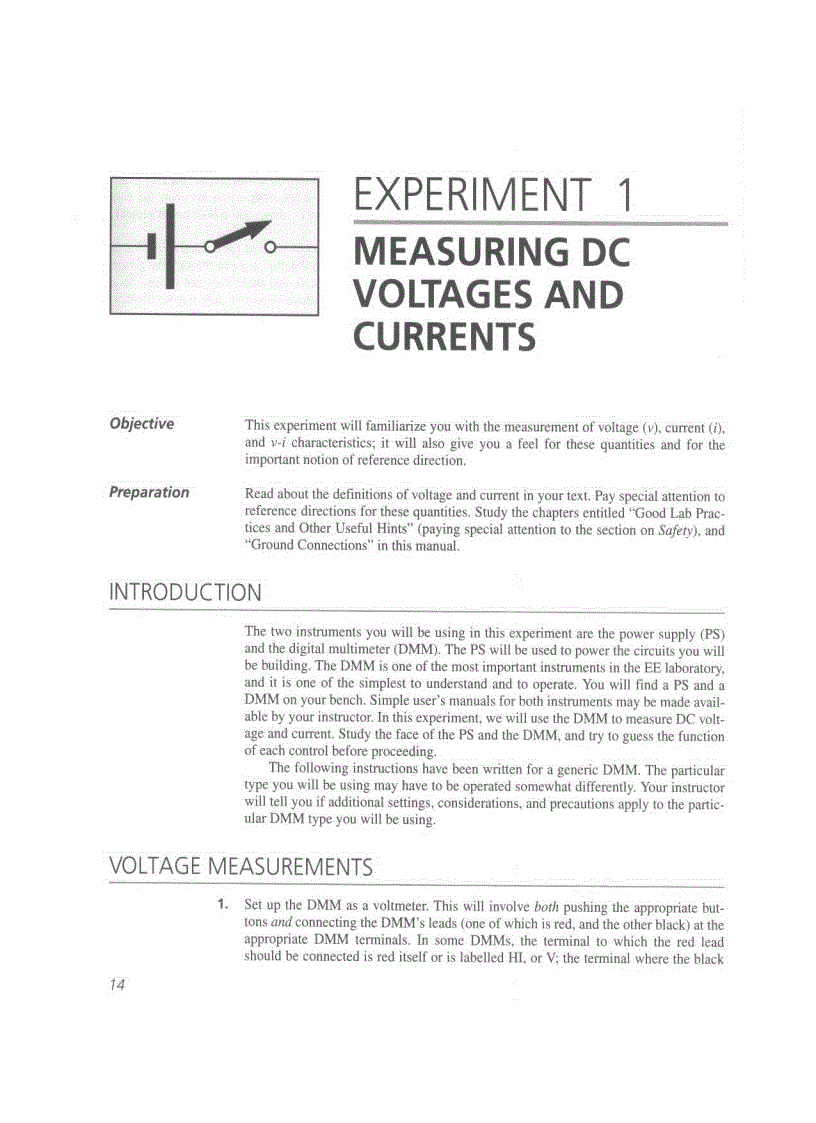 image for page A First Lab in Circuits and Electronics