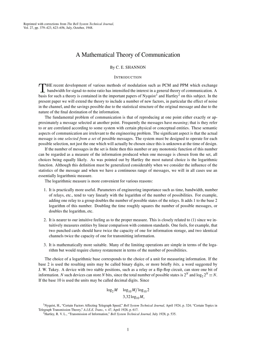 image for page A Mathematical Theory of Communication