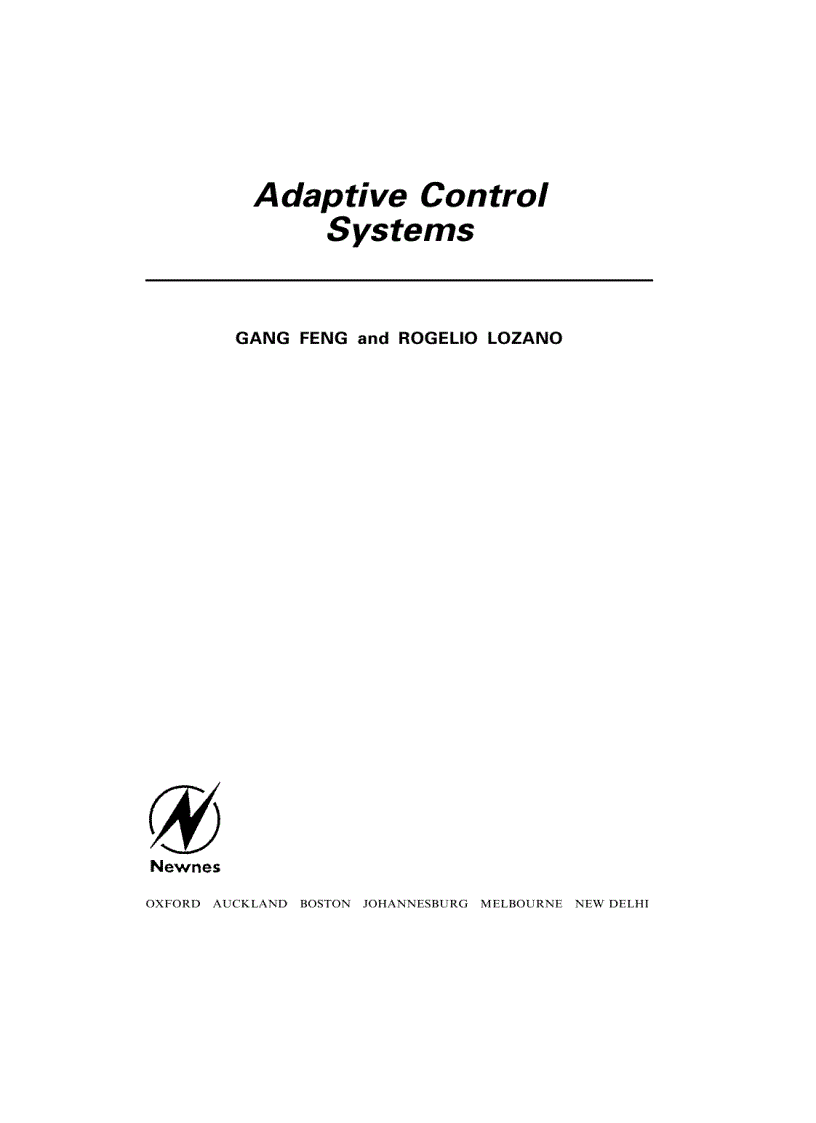 image for page Adaptive Control Systems