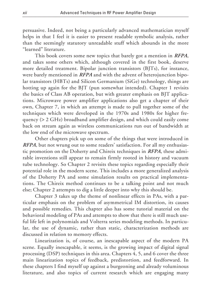image for page Advanced Techniques in RF Power Amplifier Design