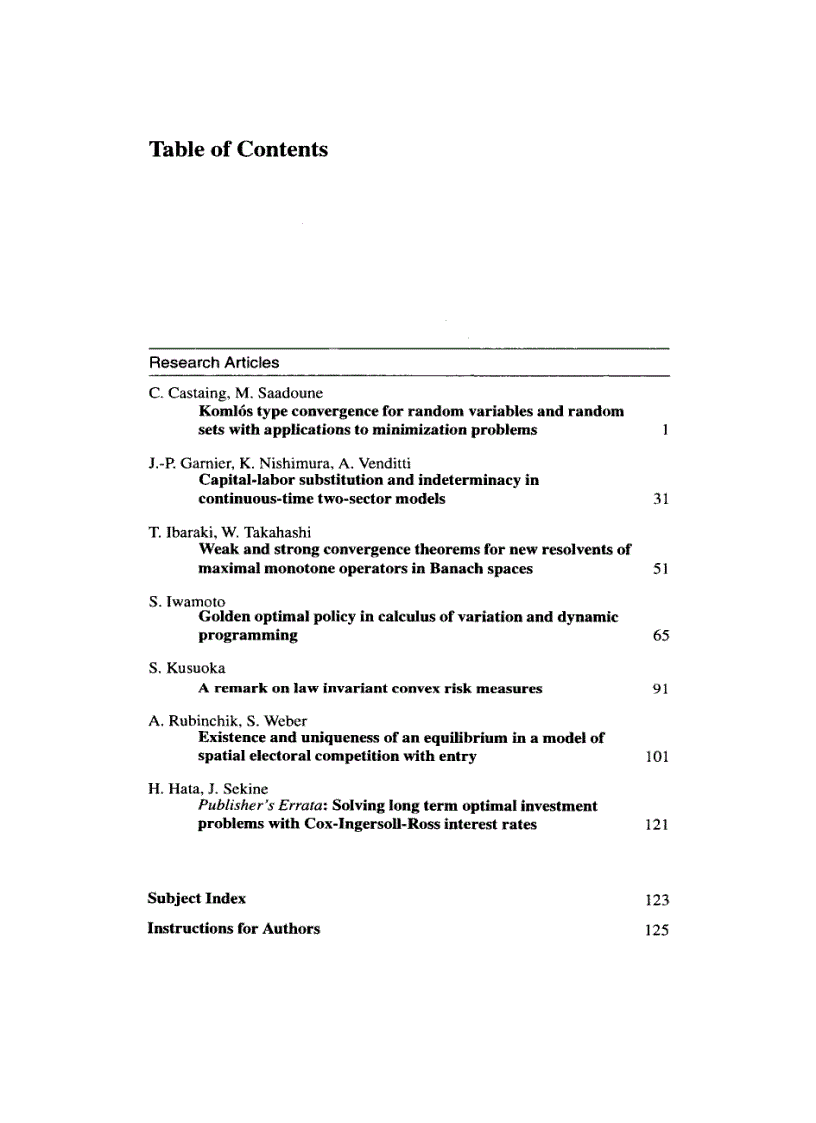 image for page Advances in Mathematical Economics Volume 10