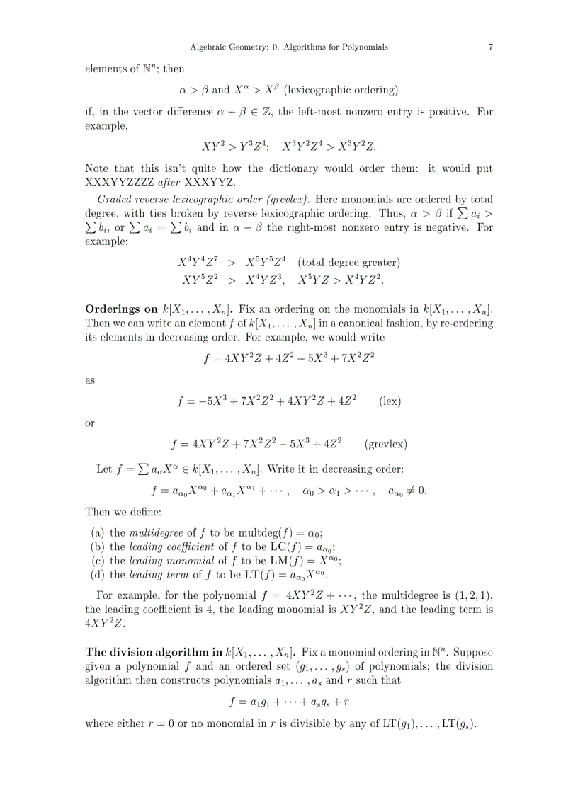 image for page ALGEBRAIC GEOMETRY