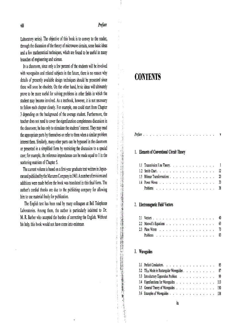 image for page An Introduction to the Theory of Microwave Circuits