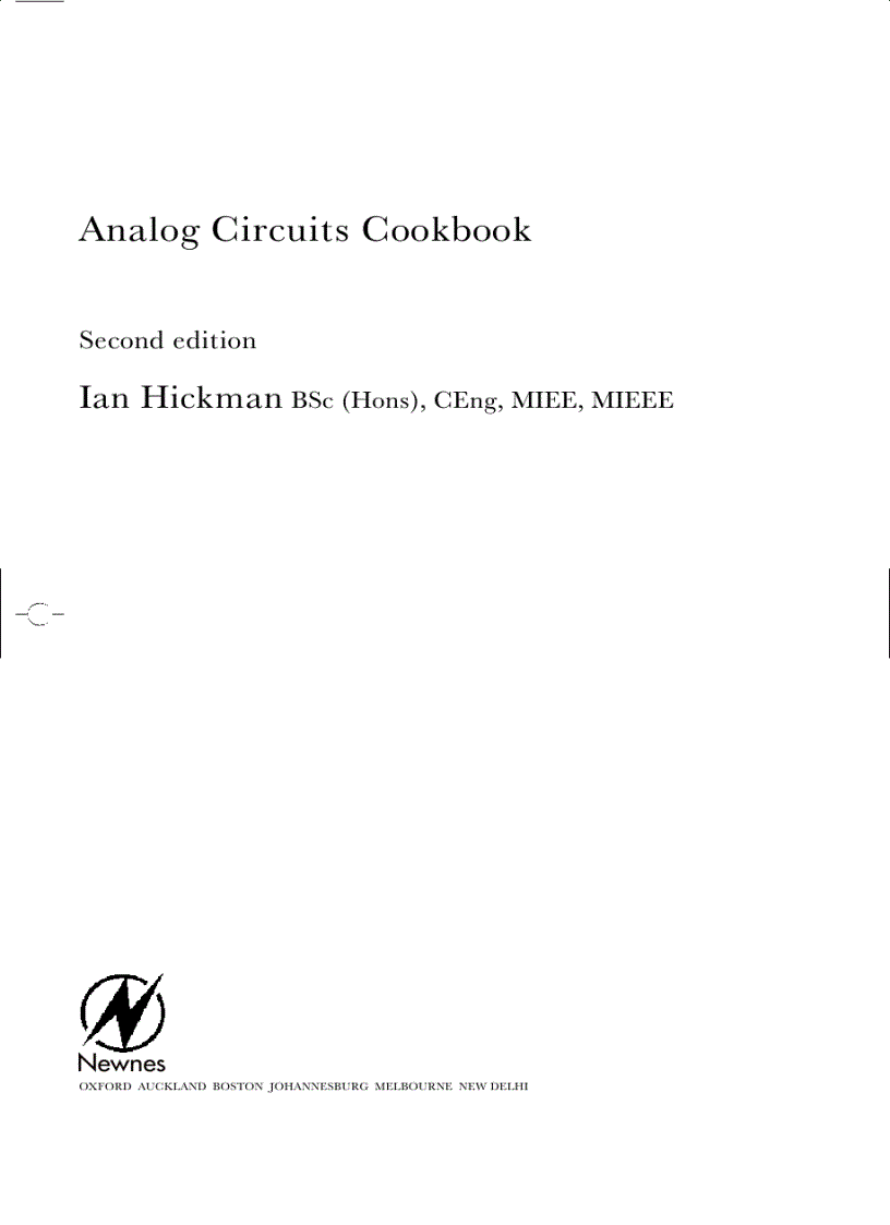 image for page Analog Circuits Cookbook