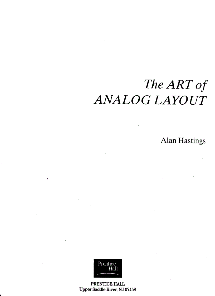 image for page Art of analog layout