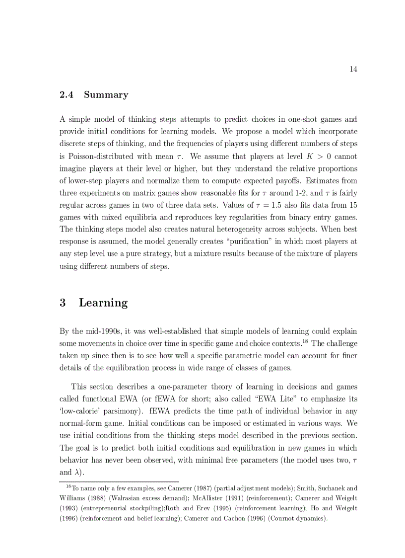 image for page Behavioral Game Theory Thinking Learning and Teaching