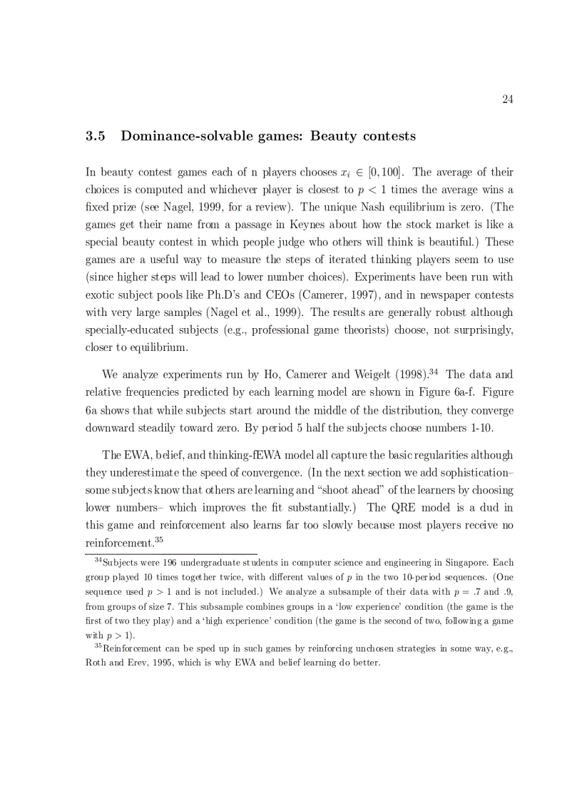 image for page Behavioral Game Theory Thinking Learning and Teaching