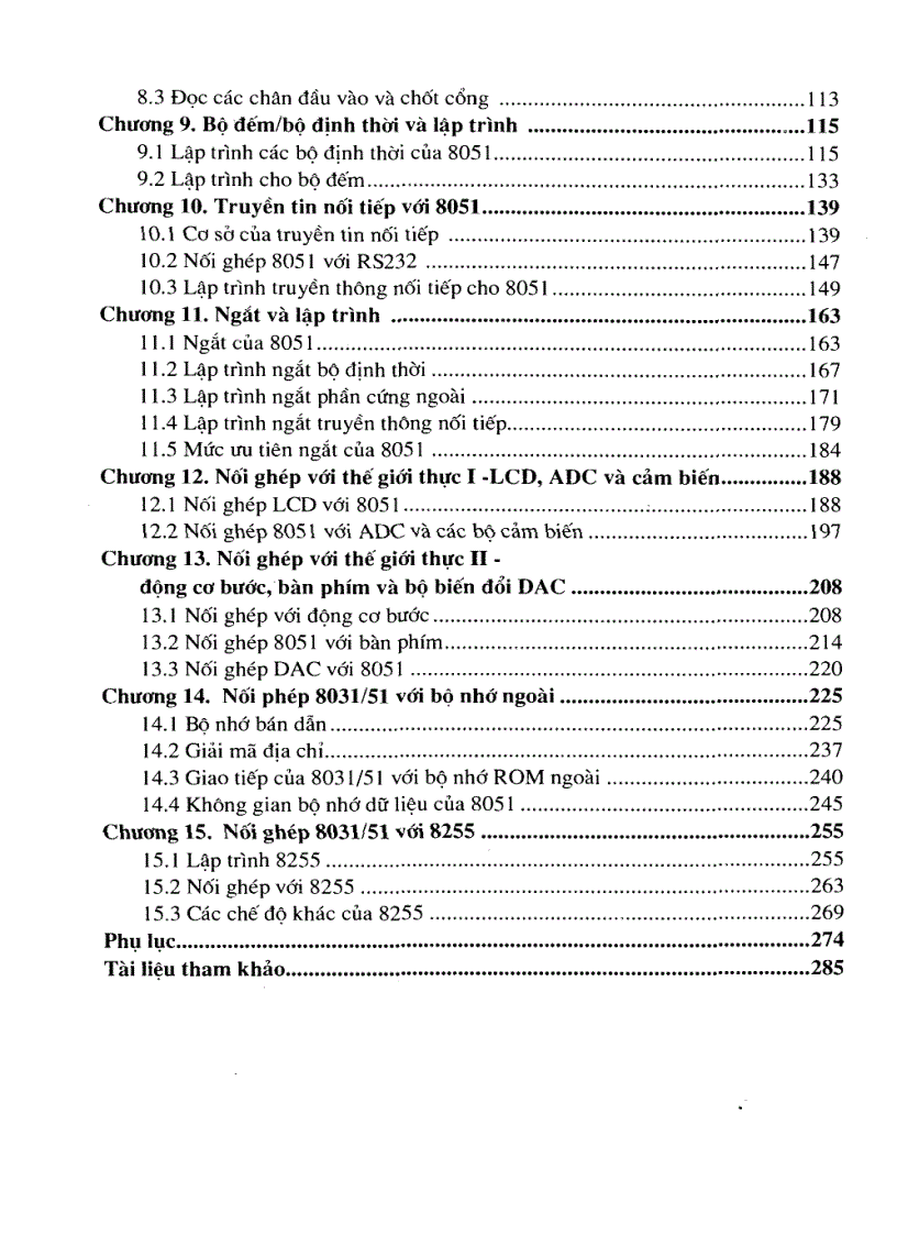 image for page Cấu trúc và lập trình Họ vi điều khiển 8051