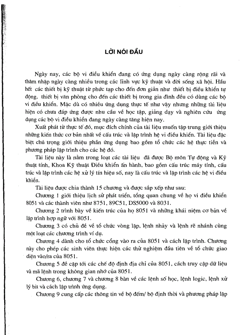 image for page Cấu trúc và lập trình Họ vi điều khiển 8051