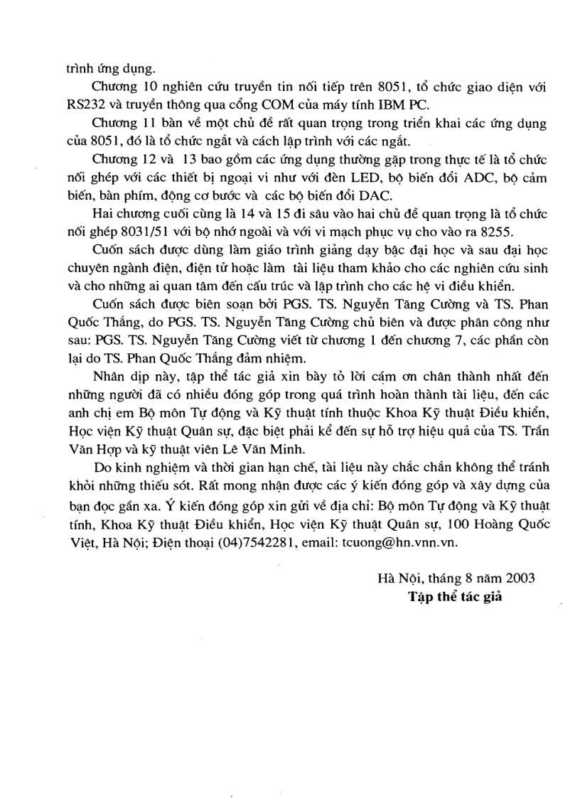 image for page Cấu trúc và lập trình Họ vi điều khiển 8051