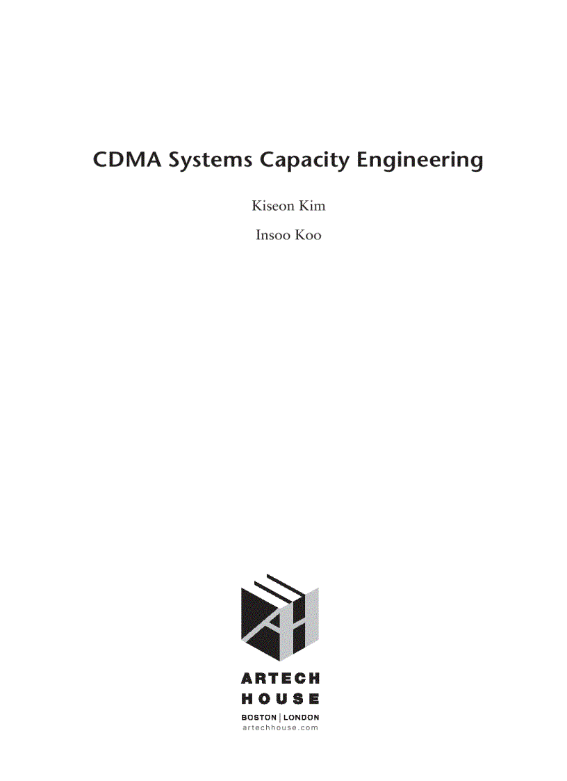 CDMA Systems Capacity Engineering