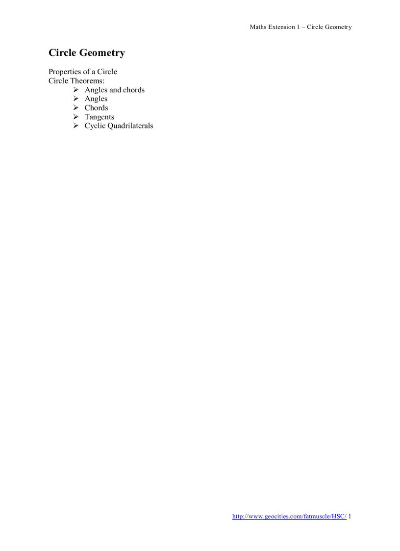 image for page Circle Geometry