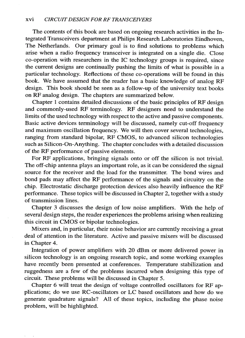 image for page Circuit Design for RF Transceivers
