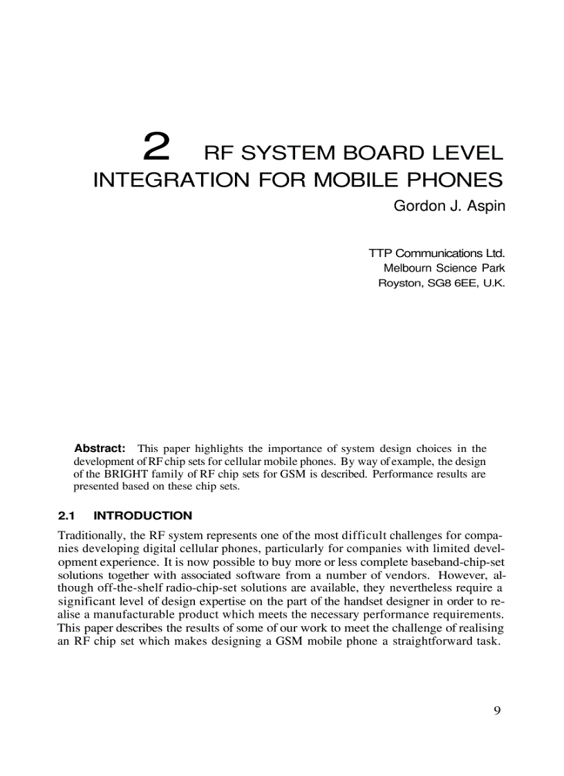 image for page Circuits and Systems for Wireless Communications