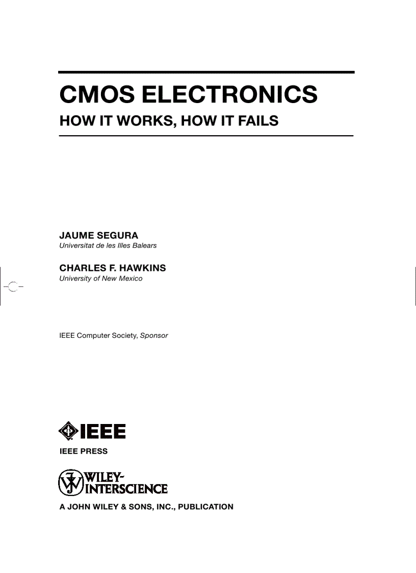 image for page CMOS Electronics How It Works How It Fails